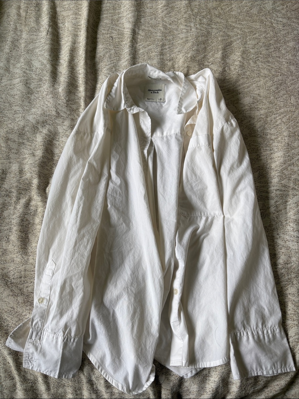 Abercrombie & Fitch White Button-Down Shirt